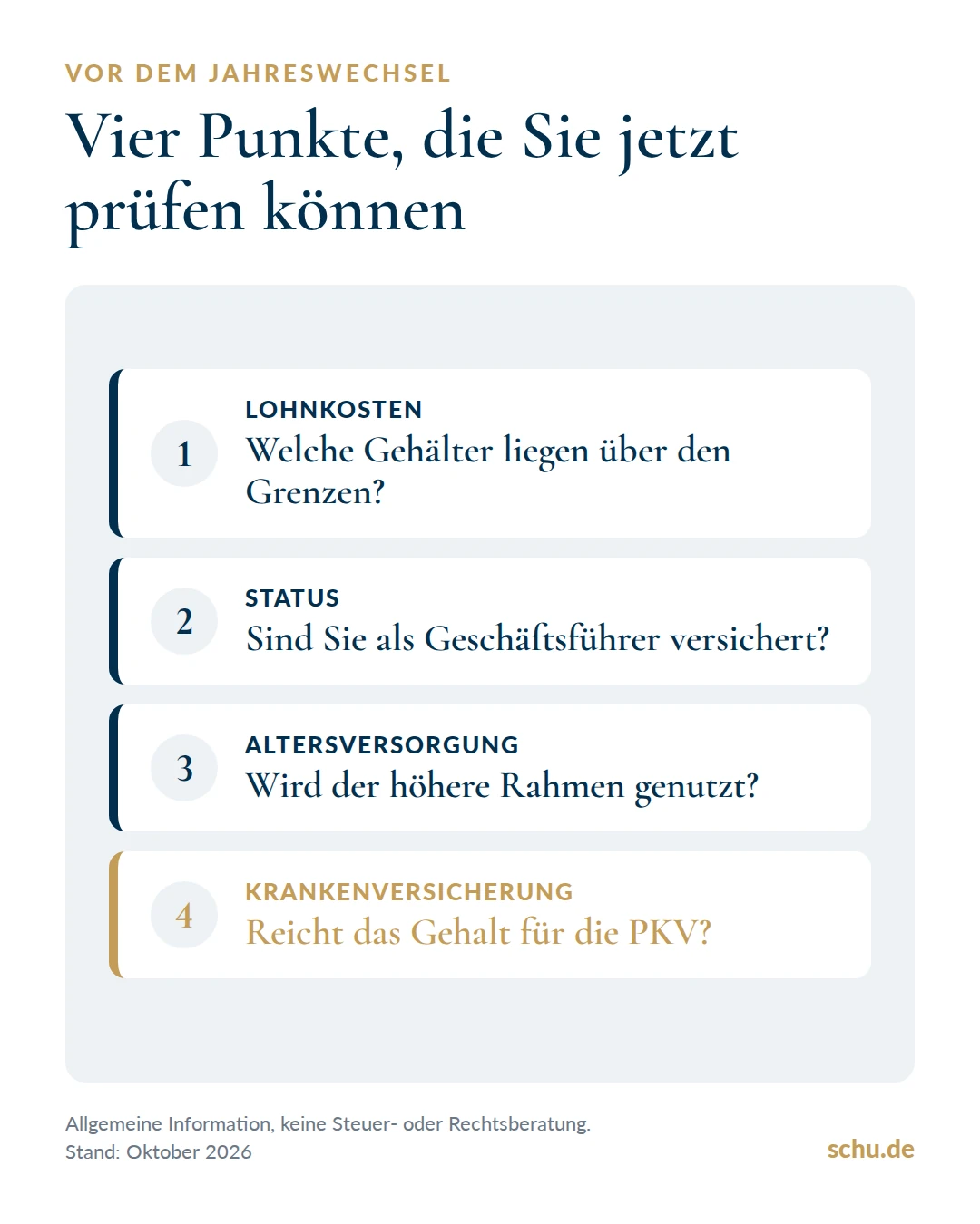 Vier Prüfpunkte zur Beitragsbemessungsgrenze 2027 vor dem Jahreswechsel